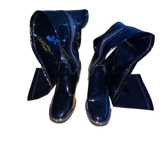 Lemonade Womens Size 8.5 Above Knee/Thigh Gothic 3 Inch Heel Boot 1/4 Side Zip - Picture 3 of 14